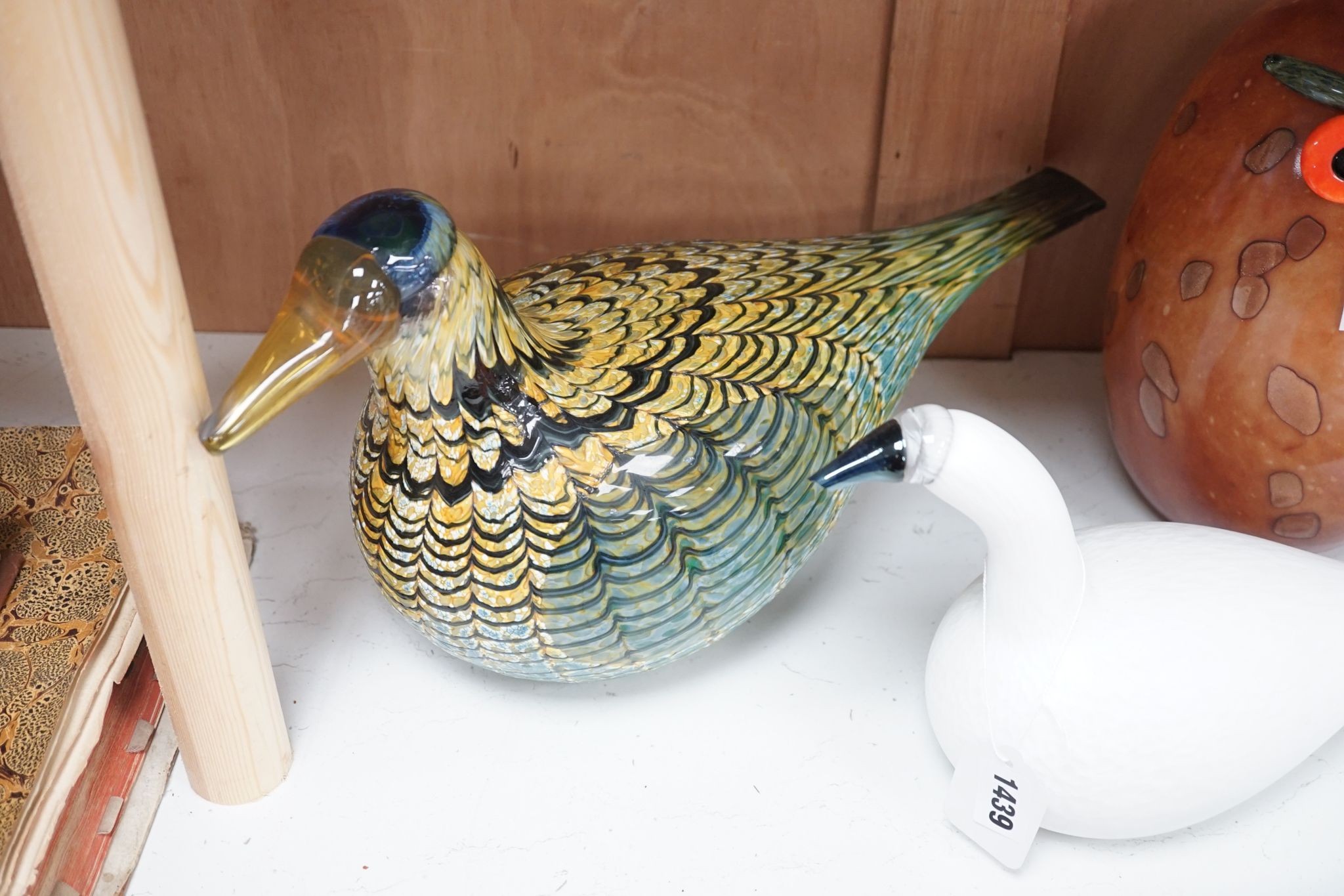 Seven Olive Toikka for littala studio glass birds, owl 26cm